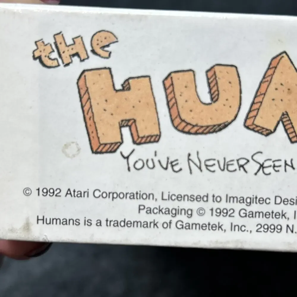 Vtg 1992 The Humans PC Big Box Game Atari Gametek 3.5 Floppy IBM Tandy Complete